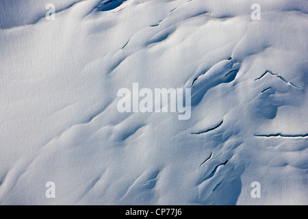 Aerial view of a glacier detail, Coastal Mountain Range north of Haines, Southeast Alaska, Summer Stock Photo