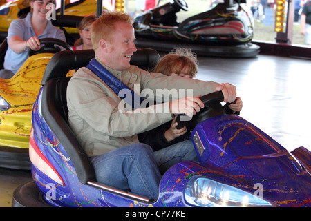 Dodgems at the fairground, Heddington and Stockley Steam Rally. Stock Photo