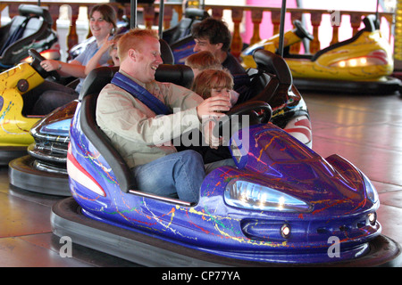 Dodgems at the fairground, Heddington and Stockley Steam Rally. Stock Photo