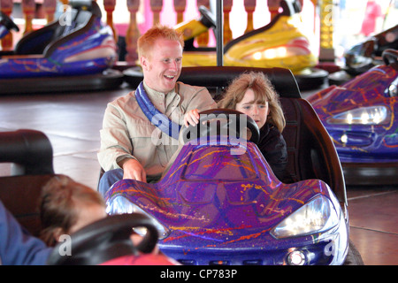 Dodgems at the fairground, Heddington and Stockley Steam Rally. Stock Photo