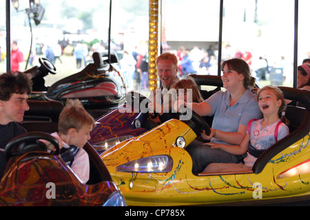 Dodgems at the fairground, Heddington and Stockley Steam Rally. Stock Photo