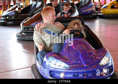 Dodgems at the fairground, Heddington and Stockley Steam Rally. Stock Photo