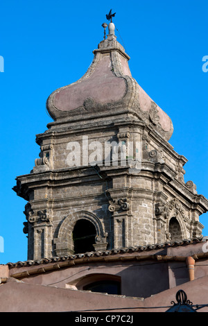 The bell tower of the Church of San Giuliano, St. Julian, in Erice (Sicily) Stock Photo