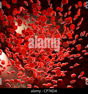 Red blood cells - Scanning Electron Microscopy stylized Stock Photo