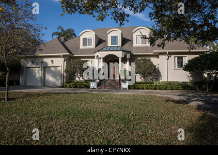 Two Story House Exterior, USA Stock Photo