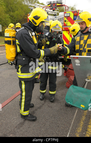 Breathing apparatus check Stock Photo