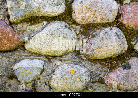 Ancient wall made from old stones Stock Photo