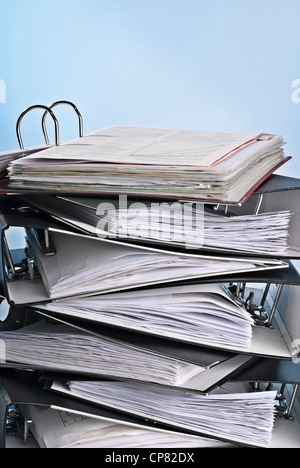 A stack of folders in detail. Stock Photo