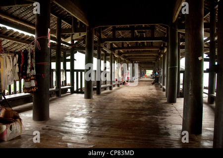 Ancient Wind and Rain Bridge, Chengyang Stock Photo