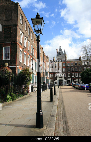 Old-fashioned, gas street lamp, New Square, Lincoln's Inn, London, UK Stock Photo