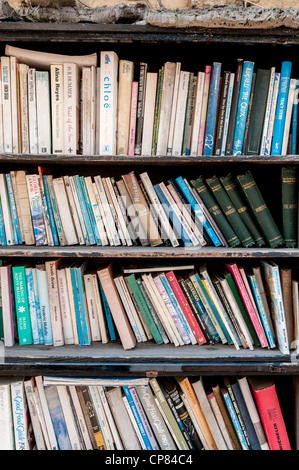 Secondhand books in bookshop Stock Photo