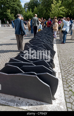 Memorial commemorating 96 members of the Reichstag German Parliament who were murdered for opposing Hitler in Berlin, Germany Stock Photo