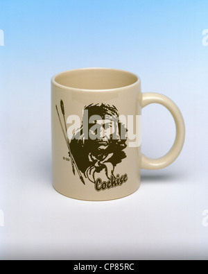 Coffee mug showing portrait of Apache chief Cochise Stock Photo