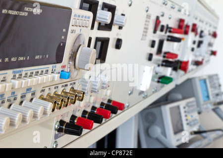 laboratory electric measurement apparatus and measuring instruments Stock Photo