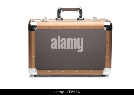 A studio shot of a suitcase isolated against white background Stock Photo