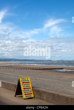 Beach Cafe and Shop Sign Rhyl Stock Photo