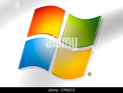 Windows logo flag emblem symbol icon Stock Photo