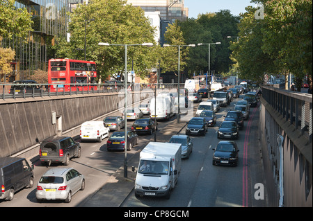 traffic jam at the Euston underpass London Stock Photo Alamy