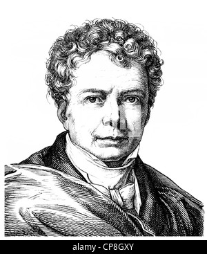 Friedrich Wilhelm Joseph Ritter von Schelling, 1775 - 1854, a German philosopher of German Idealism, Historische Zeichnung aus d Stock Photo