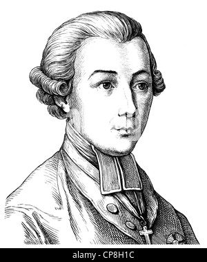 Karl Theodor Anton Maria Baron von Dalberg, 1744 - 1817, archbishop and statesman, writer and philosopher, Historische Zeichnung Stock Photo