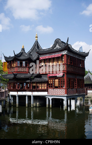 View of teahouse in YuYuan Garden in Shanghai China Stock Photo