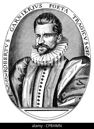 Robert Garnier, 1534 - 1590, a French lawyer and author of the humanist theater in France, Historische Druck aus dem 19. Jahrhun Stock Photo