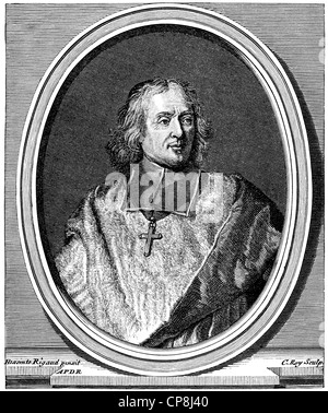 Jacques Bénigne Bossuet, 1627 - 1704, a French bishop and author, Historische Druck aus dem 19. Jahrhundert, Portrait von Jacque Stock Photo