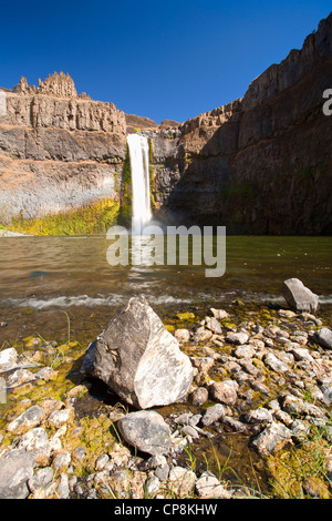 The scenic and grand Palouse Falls located in the eastern part of Washington. Stock Photo