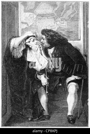 Uncle Toby and Widow Wadman, from The Life and Opinions of Tristram Shandy, Gentleman by Laurence Sterne, 1713 - 1768, an Englis Stock Photo