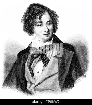 Benjamin Disraeli, 1st Earl of Beaconsfield, 1804 - 1881, a British statesman and novelist, Historische Zeichnung aus dem 19. Ja Stock Photo