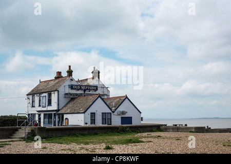 The Old Neptune Pub on the Beach, Whitstable, Kent, UK. Stock Photo