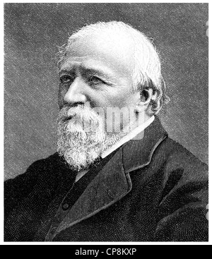 Robert Browning, 1812 - 1889, an English poet and playwright, Historische Zeichnung aus dem 19. Jahrhundert, Portrait von Robert Stock Photo