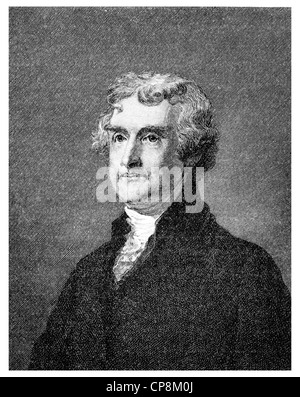Thomas Jefferson, 1743 - 1826, the third president of the United States, author of the Declaration of Independence, U.S. State t Stock Photo
