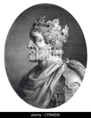 French aristocrat Pepin le Bref or Pepin the Younger or Pepin III or Pippin the Short, King of the Franks from the dynasty of th Stock Photo