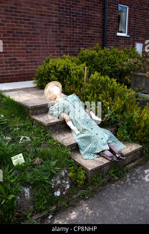 Scarecrow Festival Urchfont Village Stock Photo