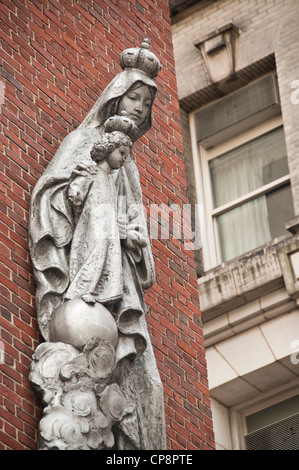 Carved religious statue Mary Stock Photo