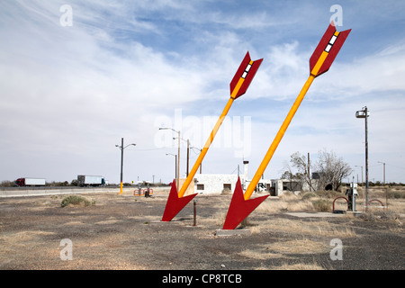 Twin Arrows Trading Post on Route 66 in Arizona. Stock Photo