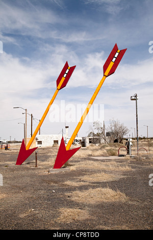 Twin Arrows Trading Post on Route 66 in Arizona. Stock Photo