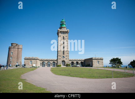 Lighthouse at Cap Fréhel, north coast of Brittany, France Stock Photo