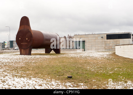 The Kumu, art museum situated in Kadriorg Park, Atllinn, Estonia. Designed by finnish architect, Pekka Vapaavuori Stock Photo