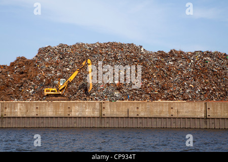 scrap metal, Harbour, Hamburg, Germany Stock Photo
