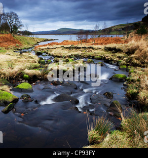 View of Dovestones Reservoir on the edge of Saddleworth Moor and the Peak District. Stock Photo