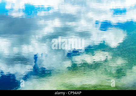 paint nature scenes with the camera and the reflection of water highlighting the texture and background Stock Photo