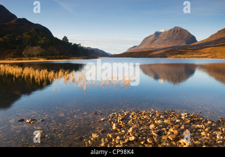 Liathach from Loch Clair, Torridon, Ross-shire, Scotland. Stock Photo