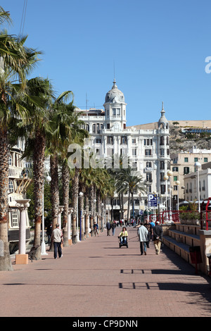Promenade in Alicante, Spain Stock Photo