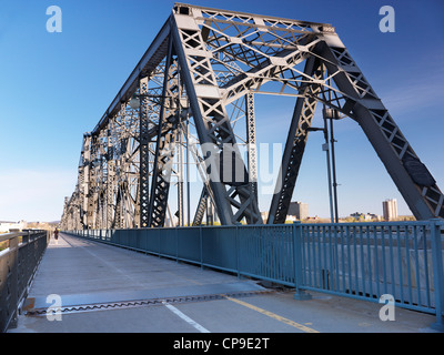 The Royal Alexandra Interprovincial Bridge over Ottawa River between Ottawa, Ontario and Gatineau, Quebec. Canada Stock Photo