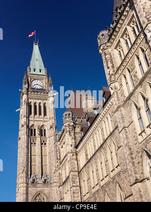 The Parliament Building Peace Towe in Ottawa, Ontario, Canada. Stock Photo