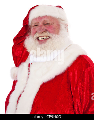 Santa Claus in authentic look. All on white background. Stock Photo