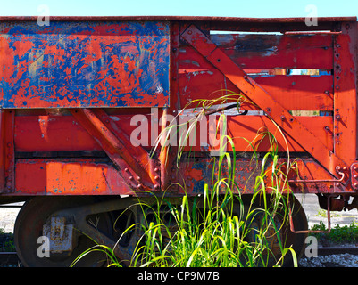 Detail of rusted wagon. Gold Coast Railroad Museum. Miami. Florida. USA Stock Photo