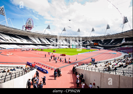 The Olympic Stadium during the Visa London Disability Athletics Challenge in London on May 8, 2012. Stock Photo